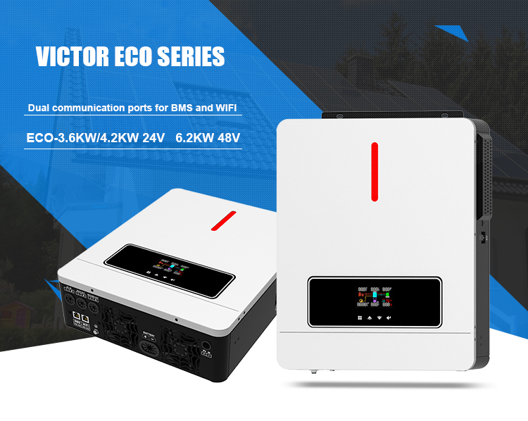 2024 Nuwe 60-450VDC PV-invoer 120A MPPT 110V 120V AC-uitset aan/af-rooster 3.6KW 24V Solar Hibrid Inverter