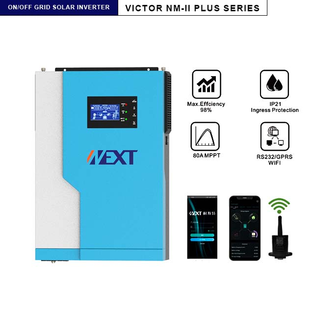 NEXTPOWER NM-II Plus 5.5kw 100A MPPT Met en sonder Off-grid sonkrag omskakelaar vir tuis sonkrag omskakelaar 